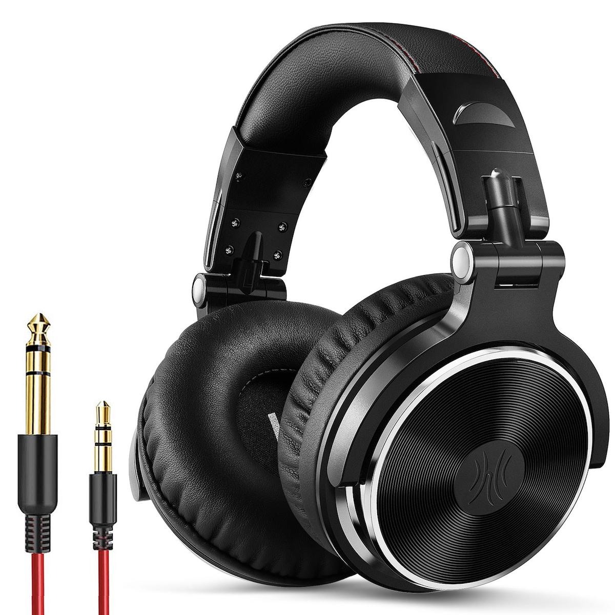 Oneodio Pro 10 3.5 mm Jak Gürültü Önleyici Mikrofonlu Kablolu Kulak Üstü Kulaklık Siyah
