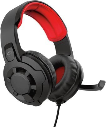 Trust GXT411 RADİUS Mikrofonlu Kablolu Kulak Üstü Kulaklık Kırmızı-Siyah
