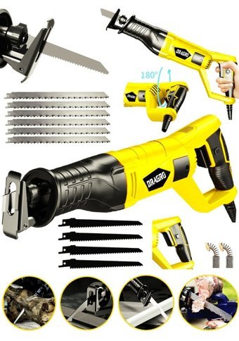 Dragro Grz-tlk9000 10 Uç Kablosuz 9000 W Tilki Kuyruğu Testere Sarı