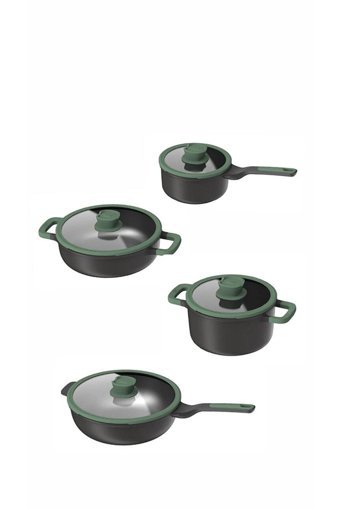 Berghoff Leo 8 Parça Döküm Tava Seti Yeşil