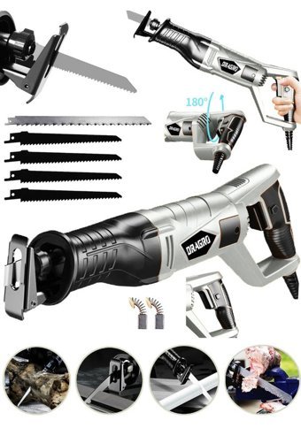 Dragro Grz-tlk9000 5 Uç Kablosuz 9000 W Tilki Kuyruğu Testere Gri
