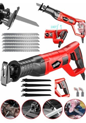 Dragro Grz-tlk9000 10 Uç Kablosuz 9000 W Tilki Kuyruğu Testere Kırmızı