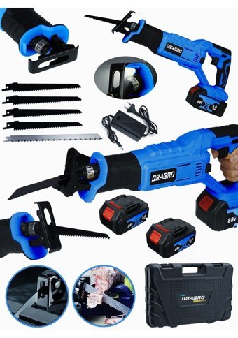 Dragro Drg-88 Akülü Kablosuz 88 W Tilki Kuyruğu Testere Mavi