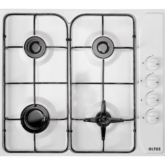 Altus 84 GD Emaye 4 Gözlü Wok Gözü Doğalgazlı Set Üstü Beyaz Ocak