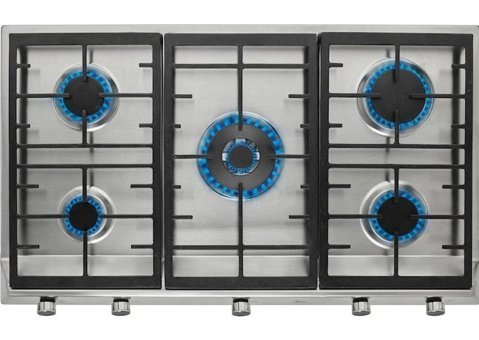 Teka EX 90.1 5G AI AL DR CI NTB Paslanmaz Çelik 5 Gözlü Wok Gözü Gazlı Ankastre Inox Ocak