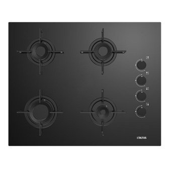 Altus ALA 159 GB Siyah Cam 4 Gözlü Wok Gözü Gazlı Ankastre Ocak