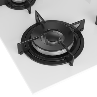 Grundig Gigl 622410 W Emaye 4 Gözlü Wok Gözü Gazlı Ankastre Beyaz Ocak