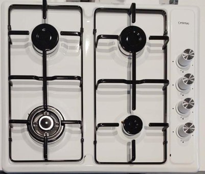 Çetintaş 545 TD DG Emaye 4 Gözlü Wok Gözü Gazlı Set Üstü Beyaz Ocak