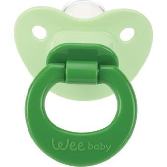 Wee Baby 6-18 Ay Ortodontik Damaklı Silikon Emzik Yeşil