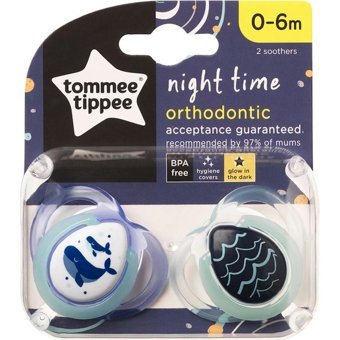 Tommee Tippee 0-6 Ay Fosforlu Ortodontik Yenidoğan Kiraz Uçlu Silikon Emzik Yeşil
