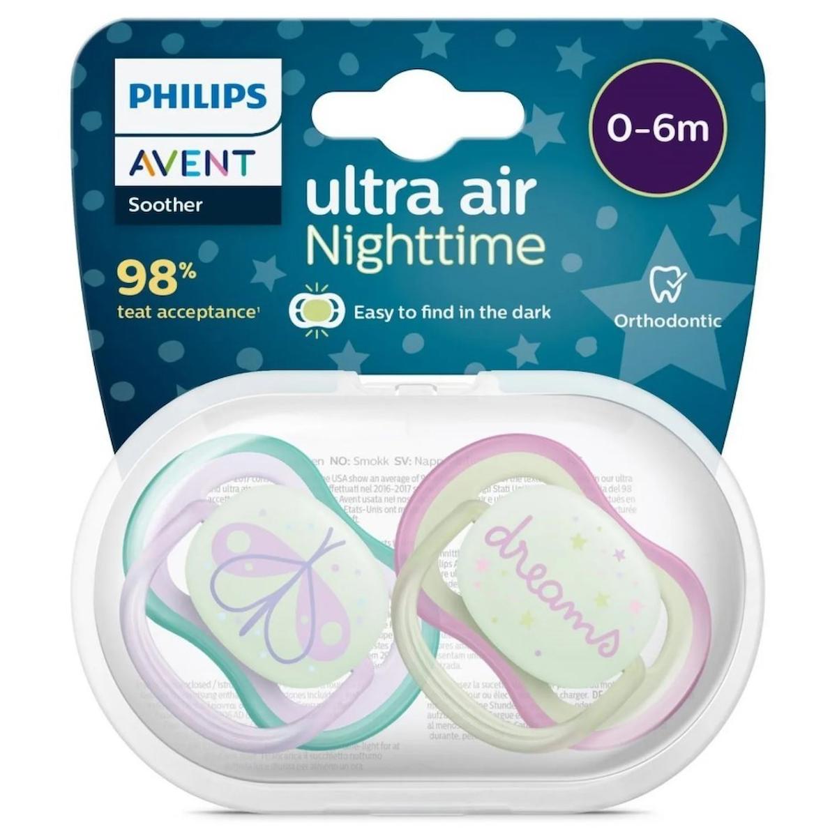 Philips Avent Scf376/19 0-6 Ay Fosforlu Delikli Ortodontik Yenidoğan Kiraz Uçlu Silikon Emzik Çok Renkli