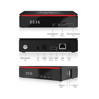 Dreamstar A5 16 Gb Harici İnternetli Çanaklı 4K Uydu Alıcısı