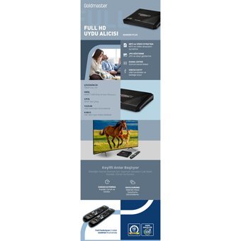 Goldmaster Ranger Plus Harici İnternetli Mini Çanaklı Full HD Uydu Alıcısı