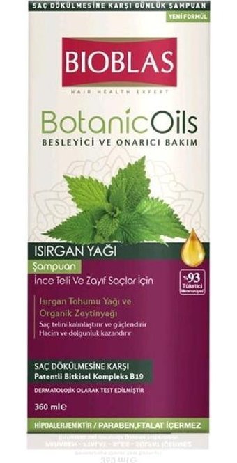 Bioblas Botanic Oils Güçlendirici Tüm Saçlar İçin Isırgan Yağı Şampuan 360 ml