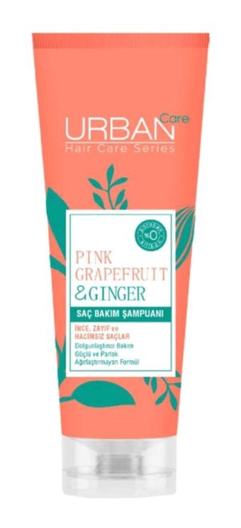 Urban Care Pink Grapefruit & Ginger Hacim Veren İnce Telli Saçlar İçin Sülfatsız Parabensiz Kadın Şampuanı 250 ml