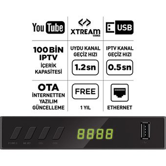Hiremco V10 64 Mb Harici İnternetli Çanaklı Full HD Uydu Alıcısı
