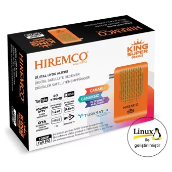 Hiremco Süper King Harici İnternetli Mini Çanaklı-Çanaksız Full HD Uydu Alıcısı