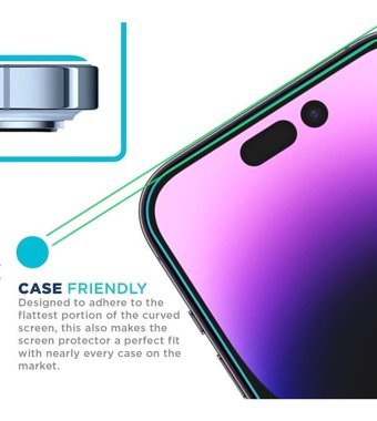 Vendas iPhone 13 Apple Bilvis Double Strong Tempered Glass Parlak Ekran Koruyucu