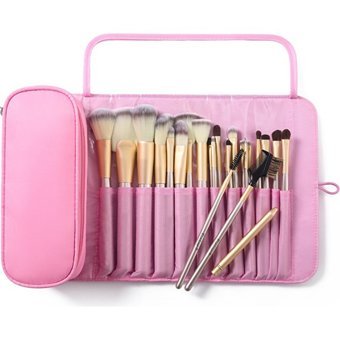 Weichuang Pembe Düz Polyester Küçük Boy Seyahat Makyaj Çantası