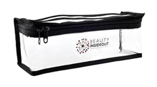 Beauty Insideout Şeffaf Düz Plastik Küçük Boy Seyahat Makyaj Dikdörtgen Çantası