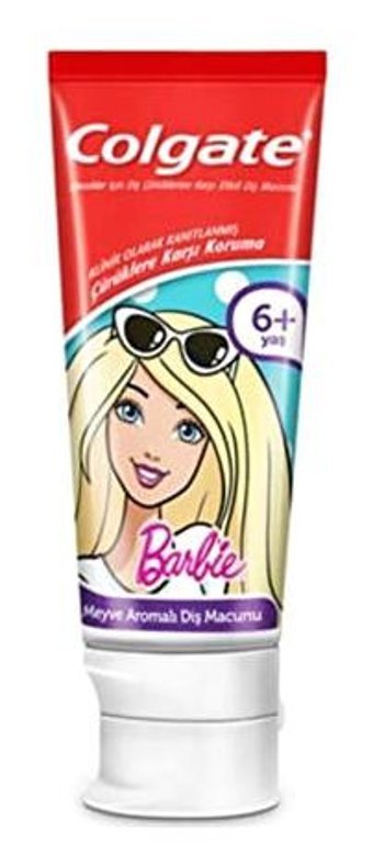 Colgate Barbie Meyve Aromalı Florürsüz 6+ Yaş Çocuk Diş Macunu 75 ml