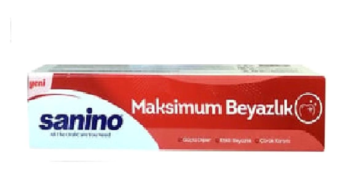 Sanino Maksimum Beyazlık Naneli Florürsüz Diş Macunu 75 ml
