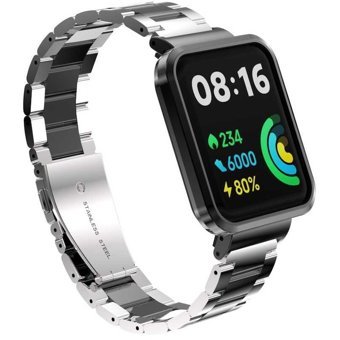 Xiaomi Zore KRD-60 Redmi Watch 2 Lite Metal Yetişkin Akıllı Saat Kordonu Gümüş