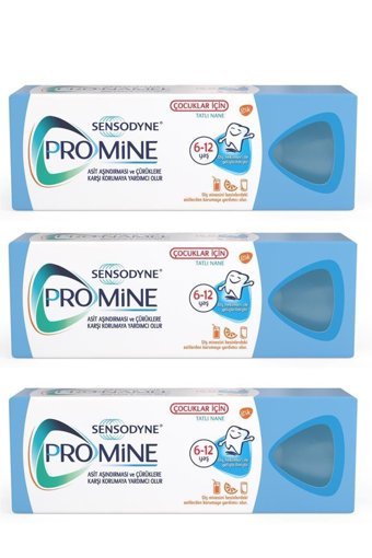 Sensodyne Pronamel Naneli Florürsüz 2+ Yaş Çocuk Diş Macunu 3x50 ml