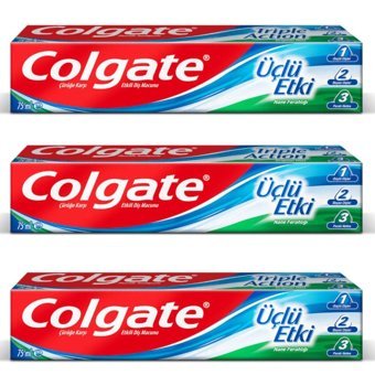 Colgate Üçlü Etki Naneli Florürlü Diş Macunu 3x75 ml