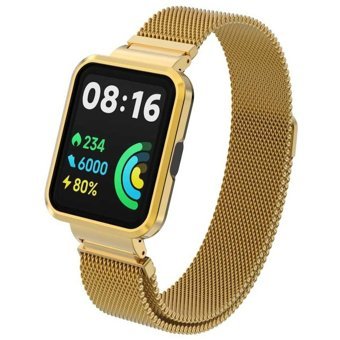 Xiaomi Zore KRD-58 Redmi Watch 2 Lite Metal Yetişkin Akıllı Saat Kordonu Altın