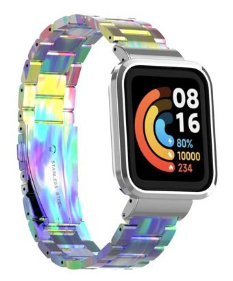Xiaomi Zore KRD-60 Mi Watch Lite Metal Yetişkin Akıllı Saat Kordonu Gümüş