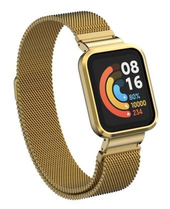 Xiaomi Zore KRD-58 Mi Watch Lite Metal Yetişkin Akıllı Saat Kordonu Altın