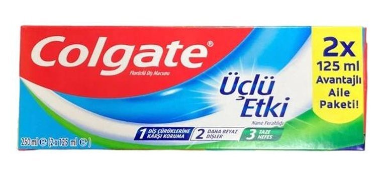 Colgate Üçlü Etki Naneli Florürlü Diş Macunu 3x125 ml