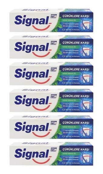 Signal Çürüklere Karşı Naneli Florürlü Diş Macunu 6x50 ml