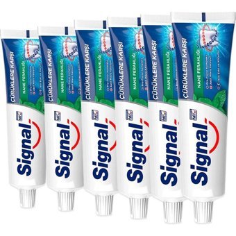 Signal Çürüklere Karşı Naneli Florürlü Diş Macunu 6x50 ml