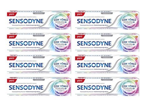 Sensodyne Çok Yönlü Koruma Naneli Florürlü Diş Macunu 8x50 ml