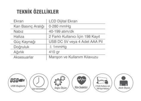 Bioject 2 Kullanıcı 198 Ölçüm Hafızalı Konuşan Dijital Bilek Tansiyon Aleti