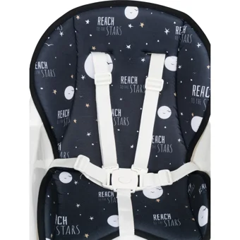 Baby Home Bh-1450 Mizzy Emniyet Kemerli 15 kg Kapasiteli Tekerleksiz Tepsili Oturaklı Portatif Mama Sandalyesi Siyah