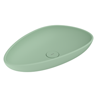 Bocchi 1114-033-0125 Klasik Tekli 58 cm Seramik Tezgah Üstü Çanak Lavabo Yeşil