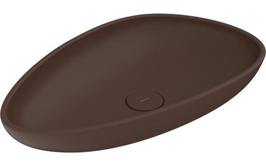Bocchi 1114-025-0125 Klasik Tekli 58 cm Seramik Tezgah Üstü Çanak Lavabo Kahverengi