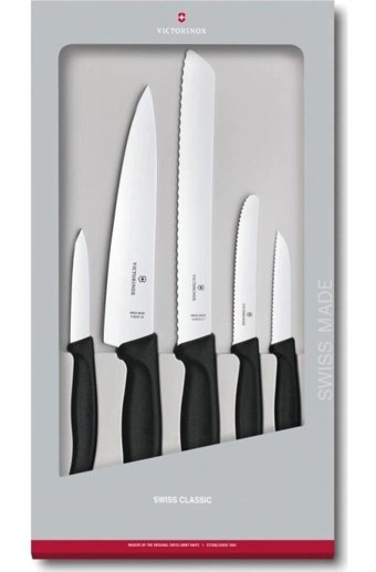 Victorinox 6.7133.5G Plastik Saplı Paslanmaz Çelik 5 Parça Mutfak Bıçak Seti