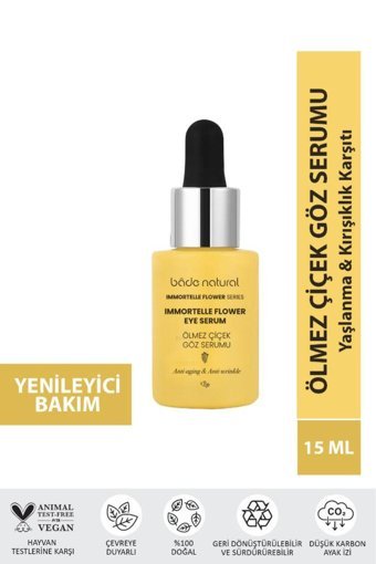 Bade Natural Kırışıklık Karşıtı Göz Altı Torba Karşıtı Gece Gündüz Serumu 15 ml