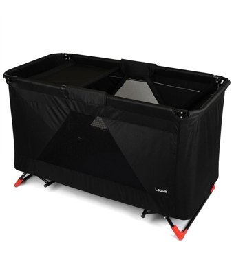 Loove Bebe Motee Demir 33 kg Kapasiteli Ayarlanabilir Taşınabilir Ara Katlı 60x70 cm Sallanan Park Yatak Siyah