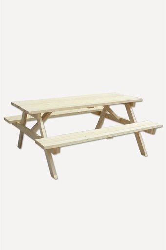 Garden Mobilya Ahşap 8'li Bahçe Koltuğu Krem