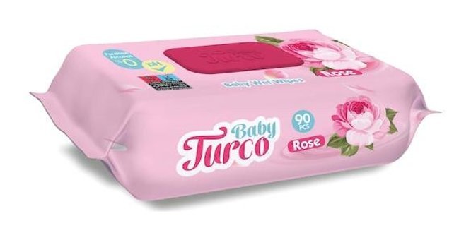 Baby Turco Gül Kokulu 90 Yaprak 24'lü Paket Islak Mendil