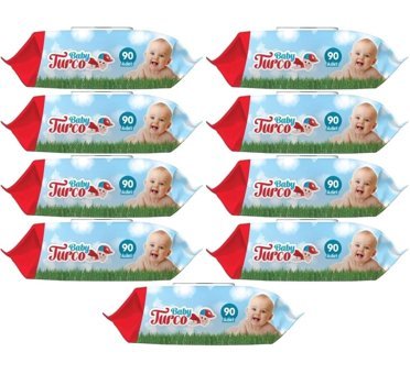 Baby Turco Klasik 90 Yaprak 9'lu Paket Islak Mendil