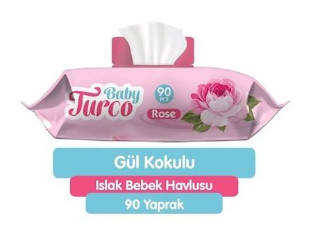 Baby Turco Rose 90 Yaprak 9'lu Paket Islak Mendil