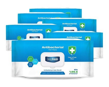 Deep Fresh Antibakteriyel 100 Yaprak 6'lı Paket Islak Mendil