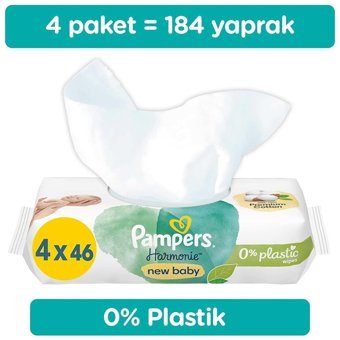 Pampers Harmonie 46 Yaprak 4'lü Paket Islak Mendil
