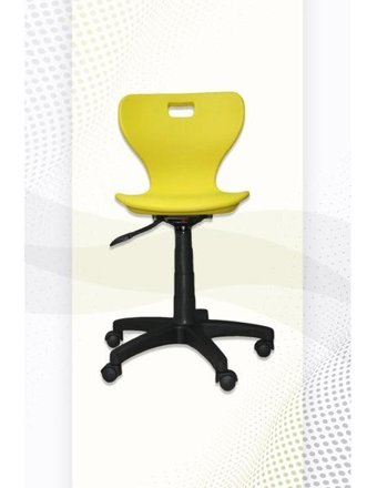 Porziyon Lotus Dönerli Sarı Çalışma Sandalyesi